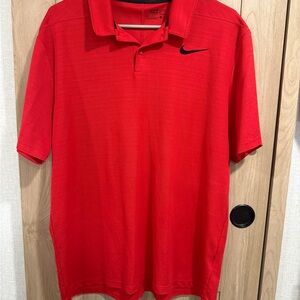 Nike Men’s Red Polo with Black Swoosh